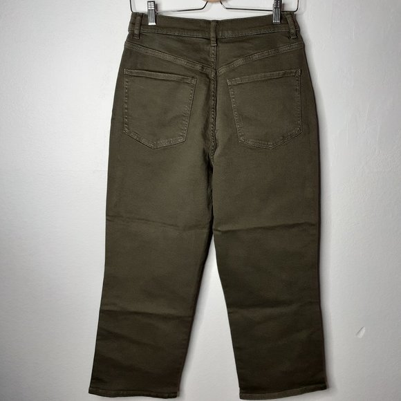 Express | Super High Waist Wide Leg Cropped Jeans - Picture 5 of 6